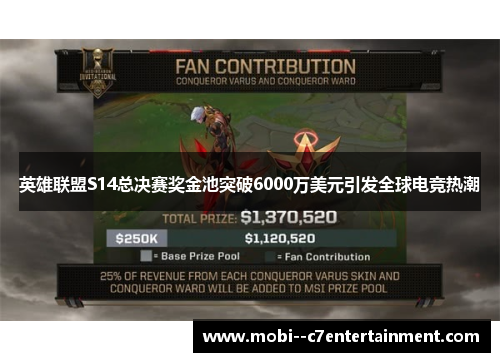 英雄联盟S14总决赛奖金池突破6000万美元引发全球电竞热潮 英雄联盟S14总决赛奖金池突破6000万美元引发全球电竞热潮